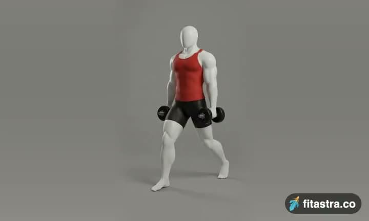 Dumbbell Lunges: demonstration