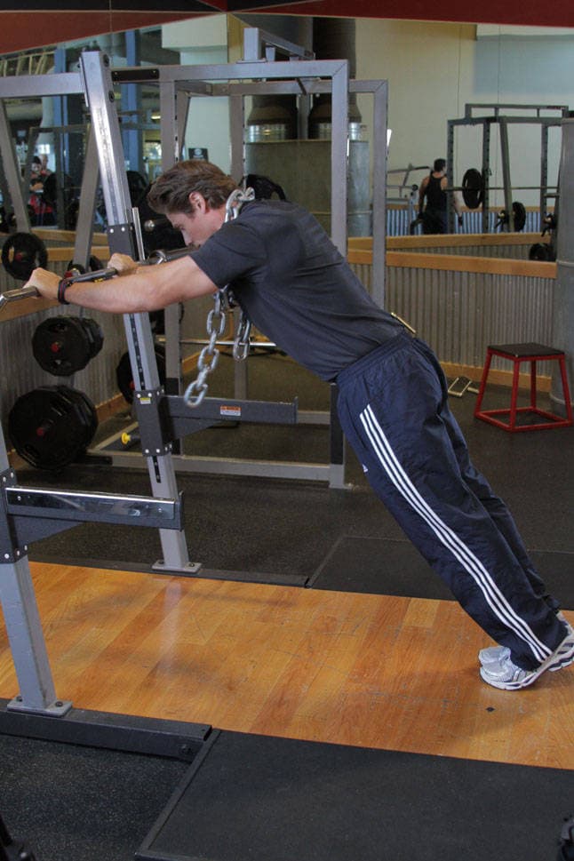 Body Tricep Press: start and finish position