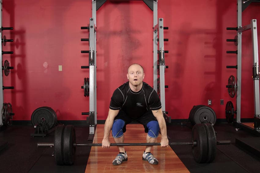 Clean Deadlift: start and finish position
