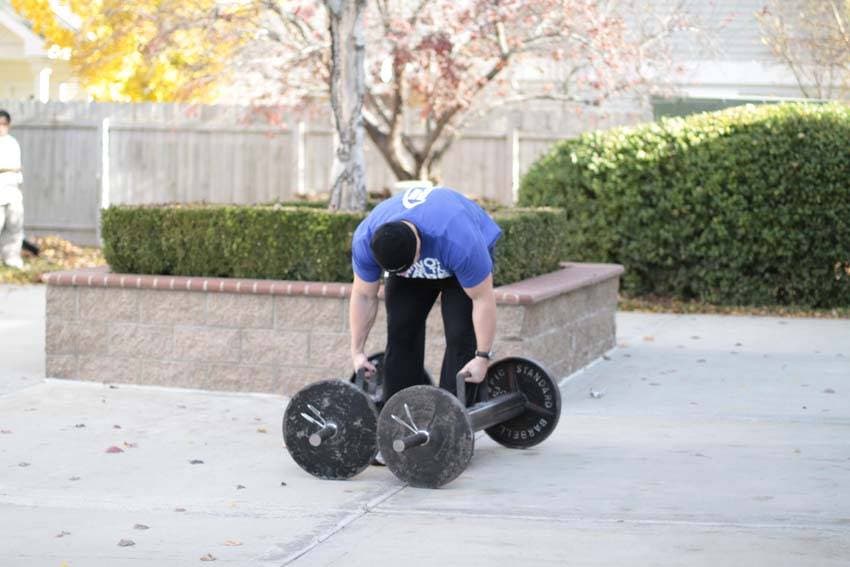 Farmer's Walk: start and finish position
