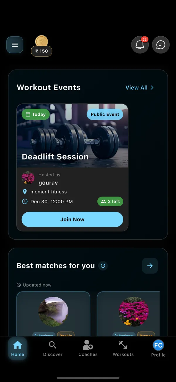 Workout Events
